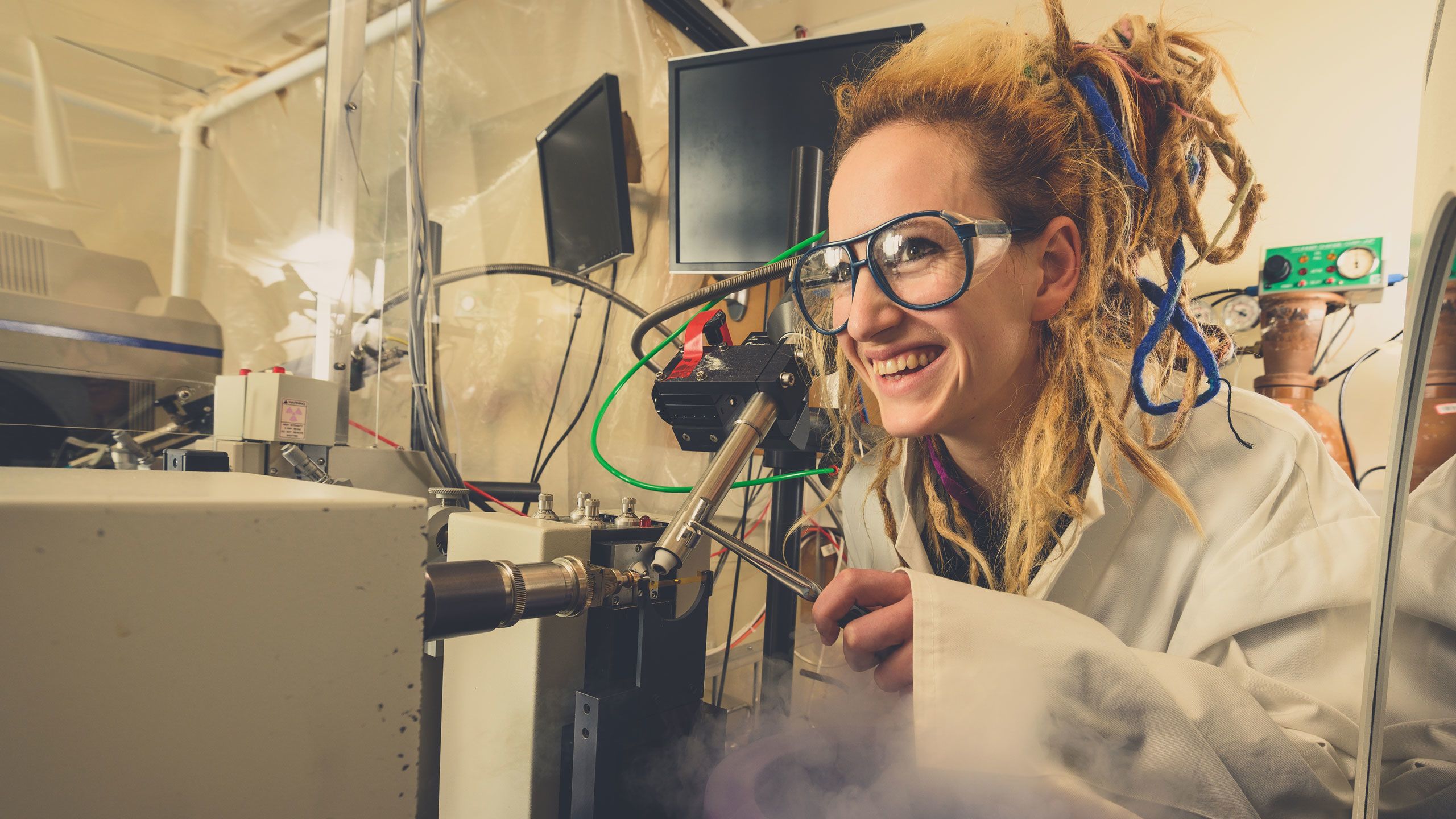 Researcher working in laboratory